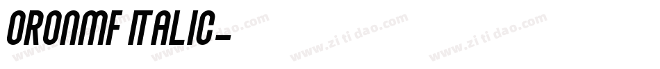 OronMF Italic字体转换